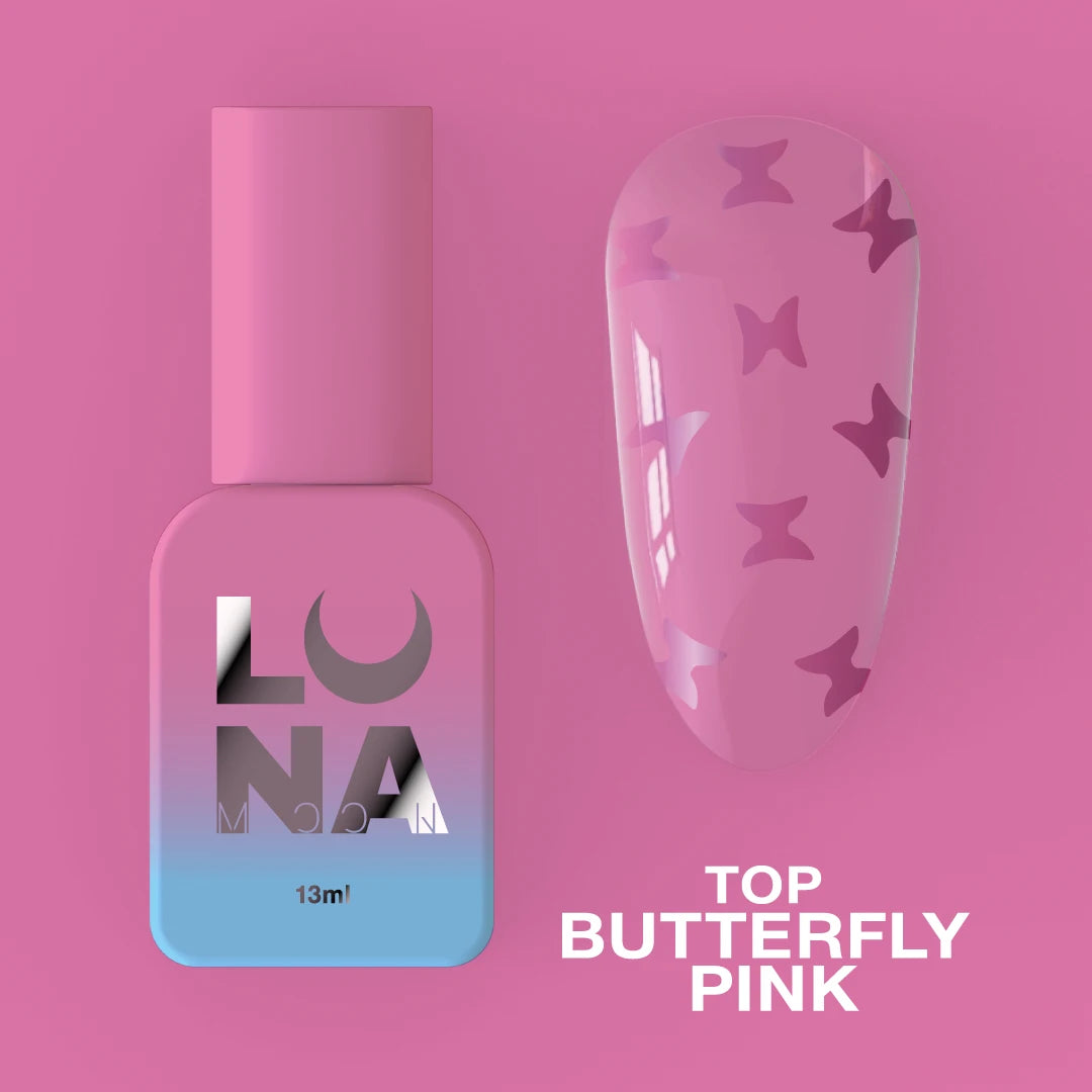 Lunamoon Top Butterfly Pink 13ml | Pipa Cosmetics