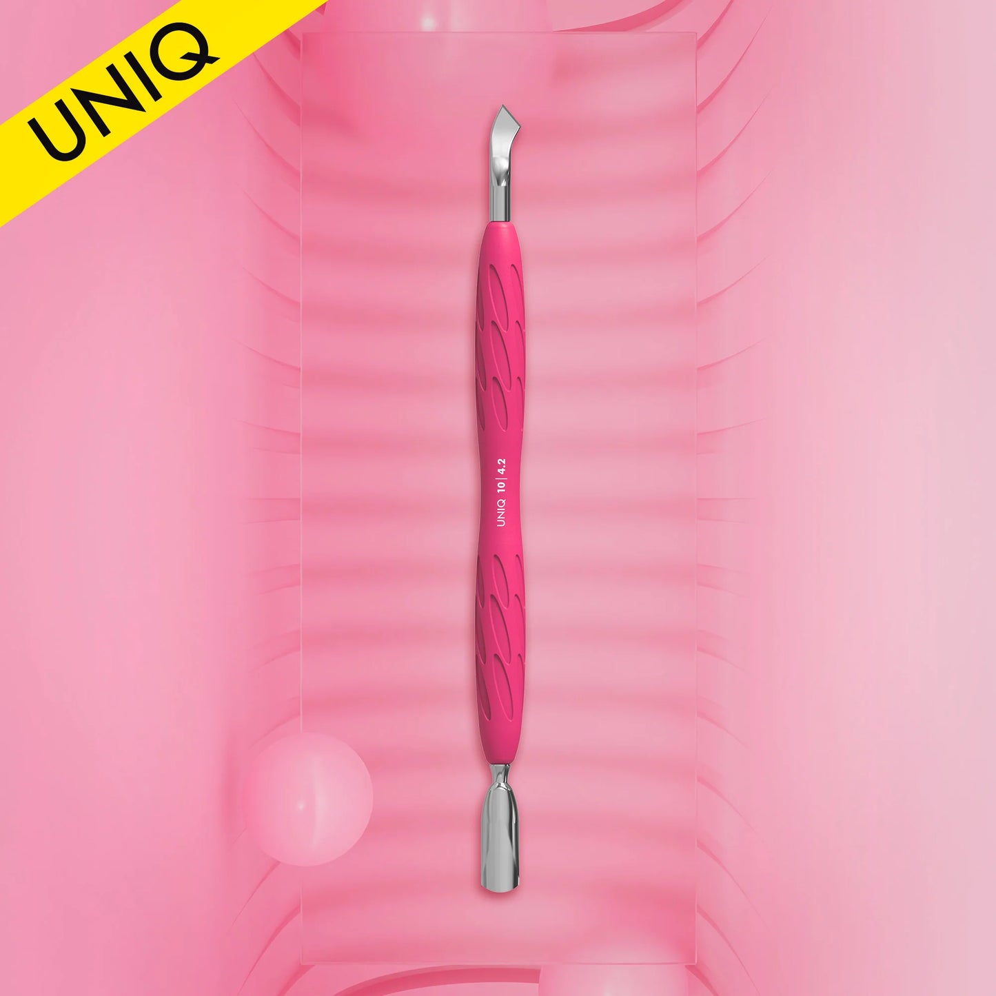 Manicure spatula with silicone handle "Gummy" UNIQ 10 TYPE 4.2