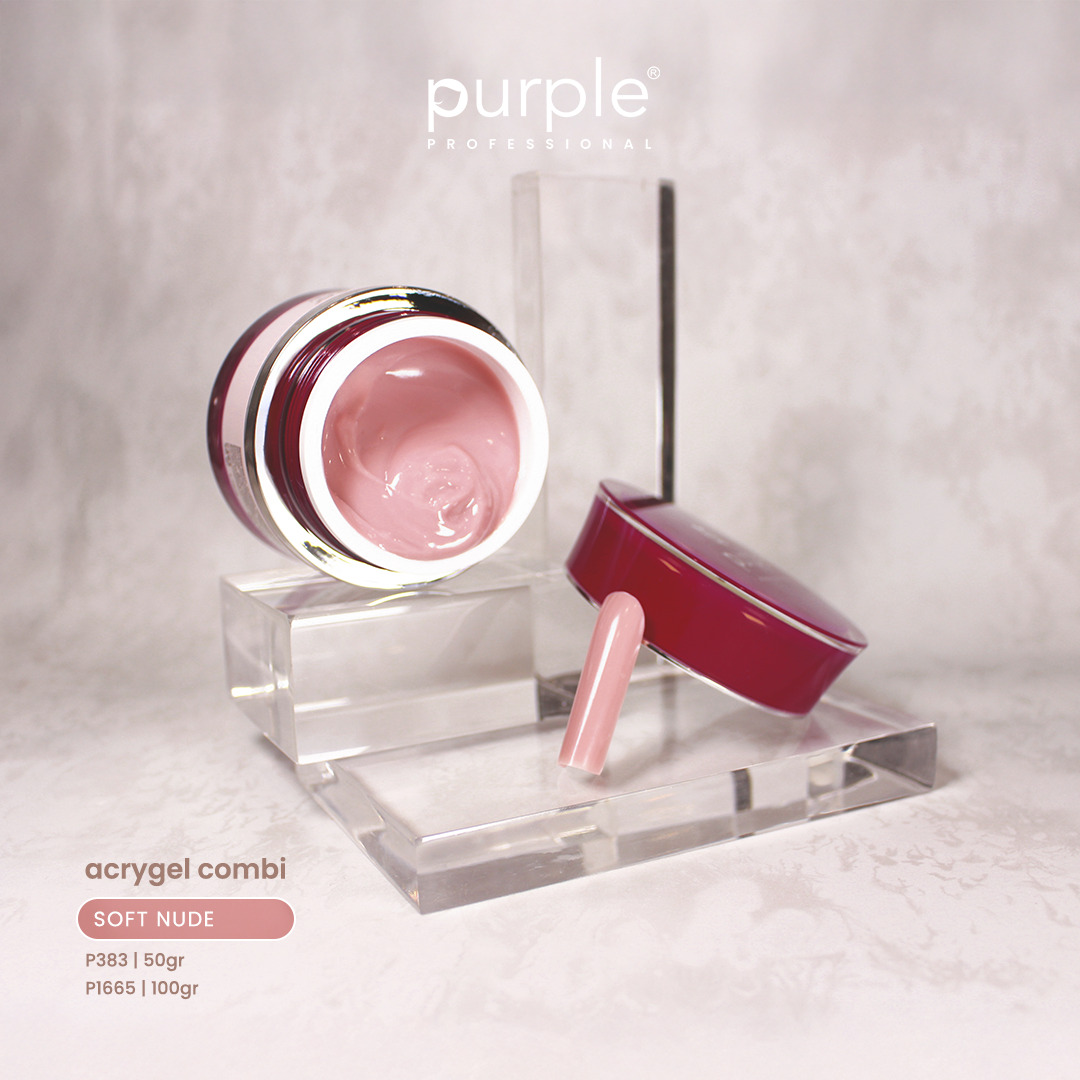 Acrygel Combi Soft Nude 50 gr - Pipa Cosmetics Purple Professional®