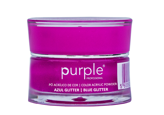 Acrylic Powder Blue Glitter - Pipa Cosmetics Purple Professional®