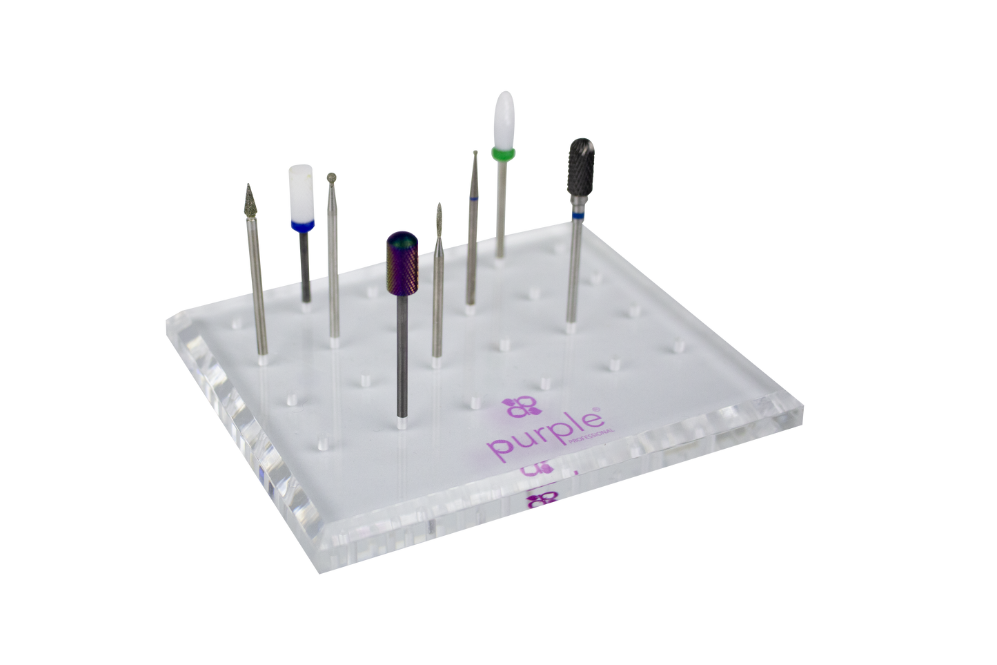 Acrylic Support for Drills (24 Holes) - Pipa Cosmetics Purple Professional®
