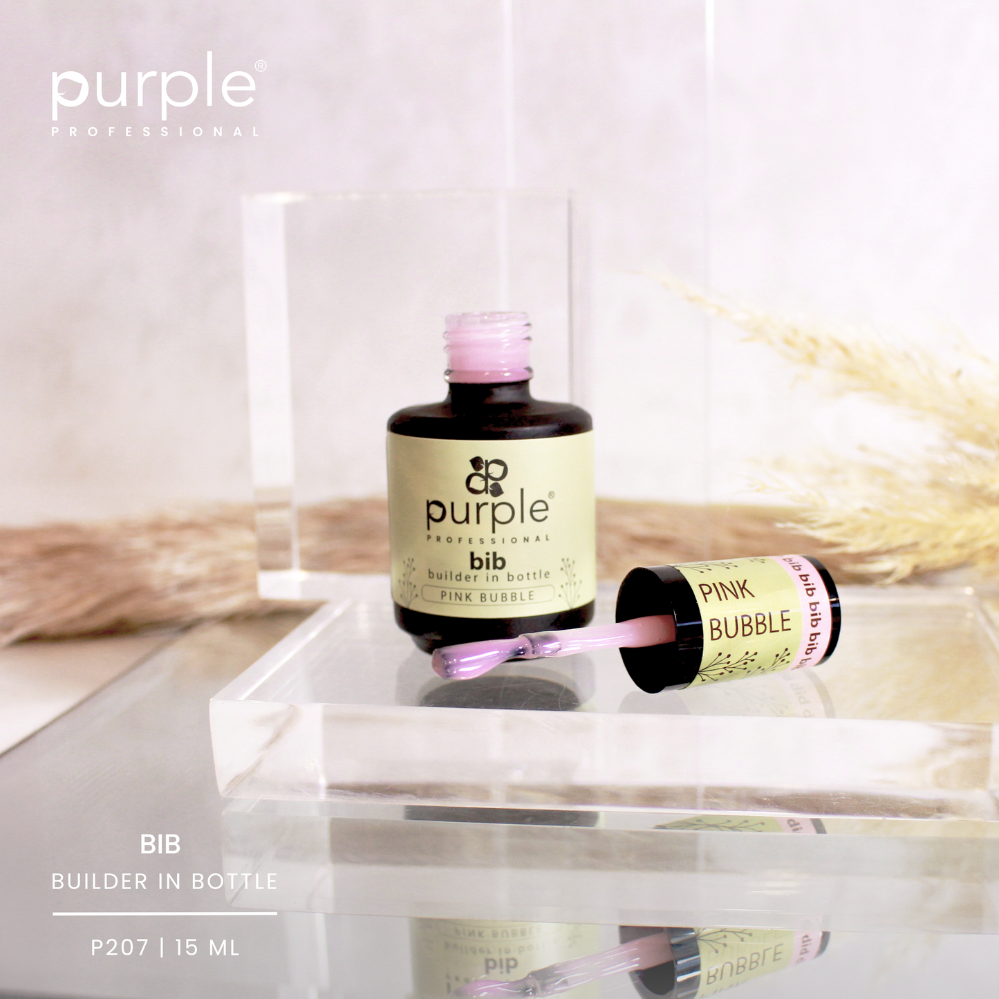 BIB - Builder in Bottle Pink Bubble - Pipa Cosmetics Purple Professional®