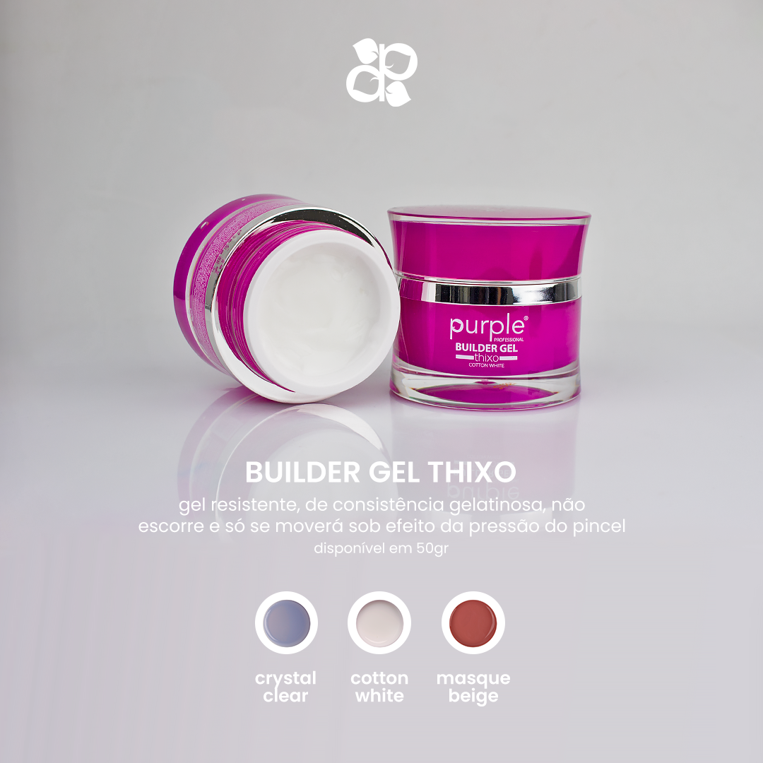 Builder Gel Thixo Cotton White - Pipa Cosmetics Purple Professional®