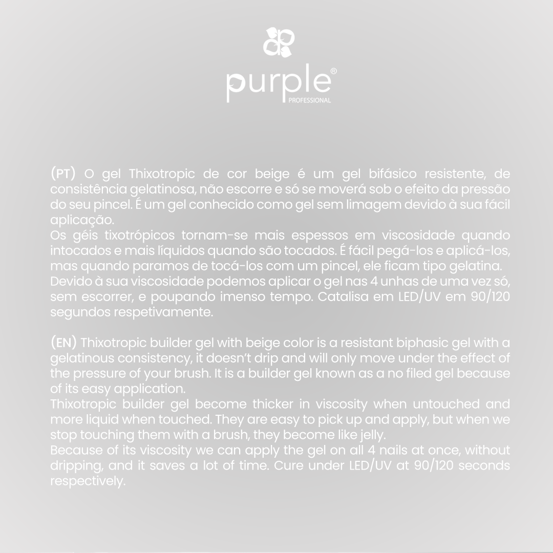 Builder Gel Thixo Masque Beige - Pipa Cosmetics Purple Professional®