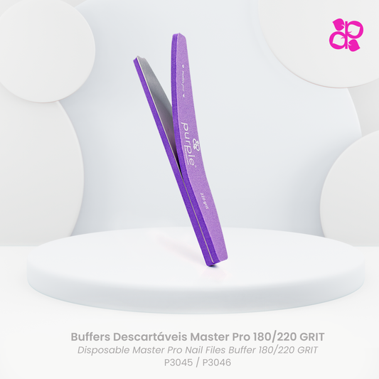 Disposable Buffer Master Pro 180 (10uni) - Pipa Cosmetics Purple Professional®
