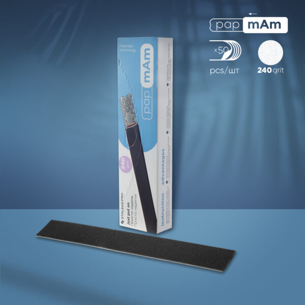 Disposable papmAm files for straight nail file EXPERT 22 240 grit (50 pcs) - Pipa Cosmetics Staleks Pro