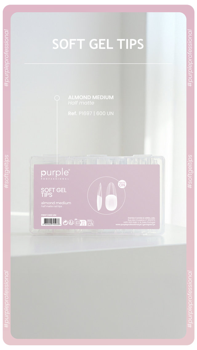 Magic Gel Tips Press On - Almond - Medium Half Matte - Pipa Cosmetics