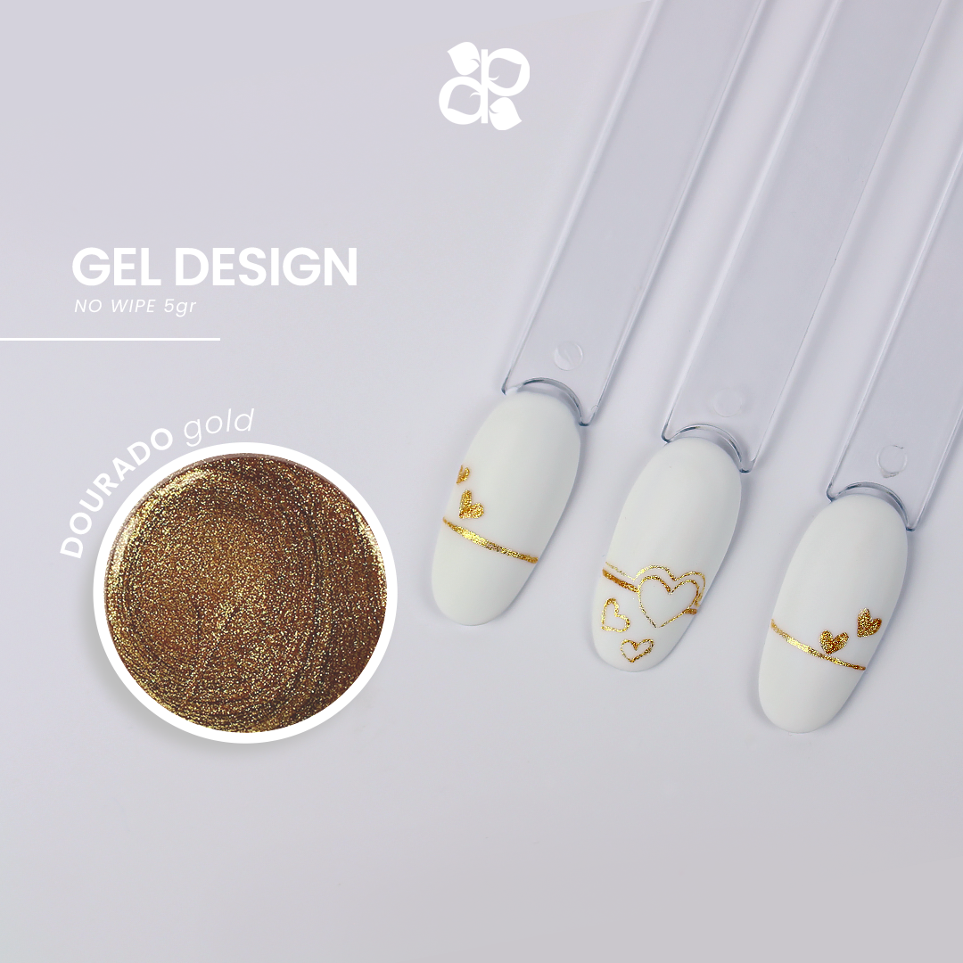 Gel Design Gold No Wipe - Pipa Cosmetics Purple Professional®