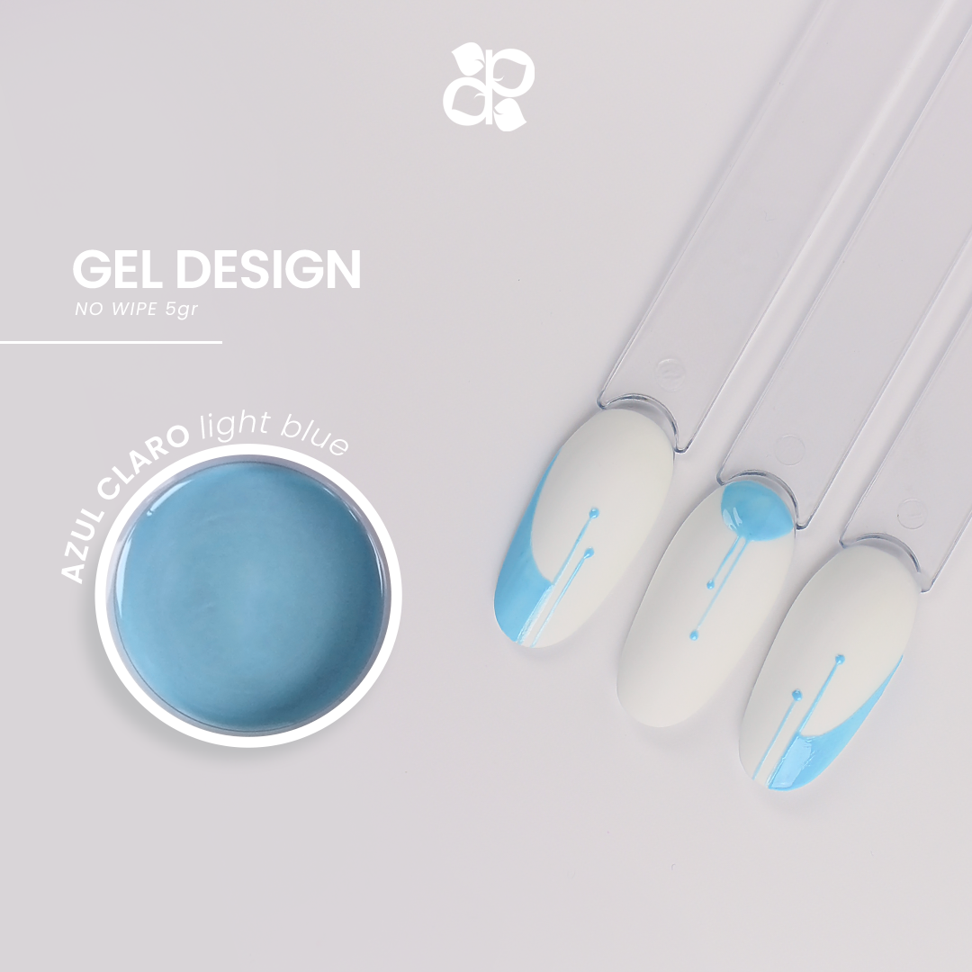 Gel Design Light Blue No Wipe - Pipa Cosmetics Purple Professional®