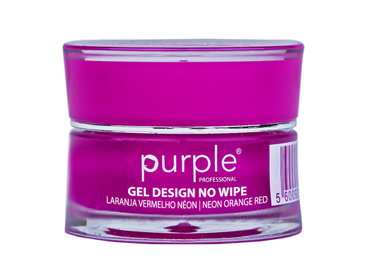 Gel Design Neon Red Orange No Wipe - Pipa Cosmetics Purple Professional®