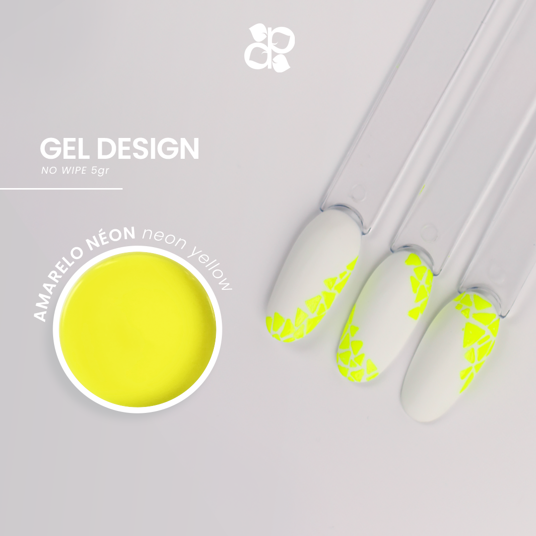Gel Design Neon Yellow No Wipe - Pipa Cosmetics Purple Professional®