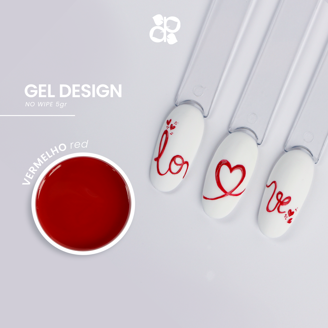 Gel Design Red No Wipe - Pipa Cosmetics Purple Professional®