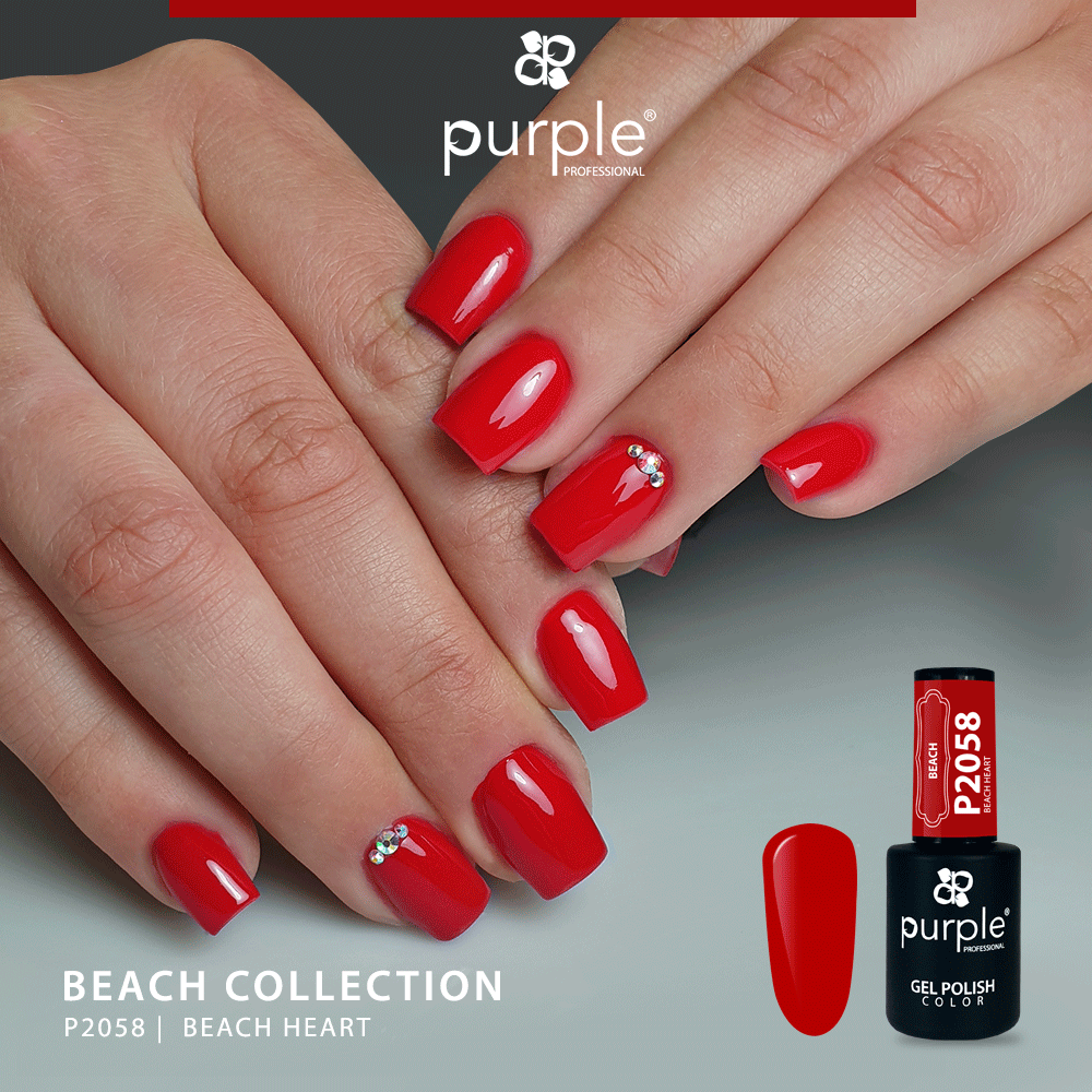 Gel Polish Beach Heart - Pipa Cosmetics Purple Professional®