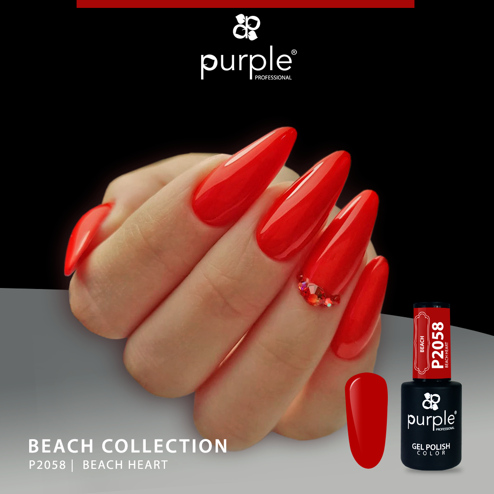 Gel Polish Beach Heart - Pipa Cosmetics Purple Professional®