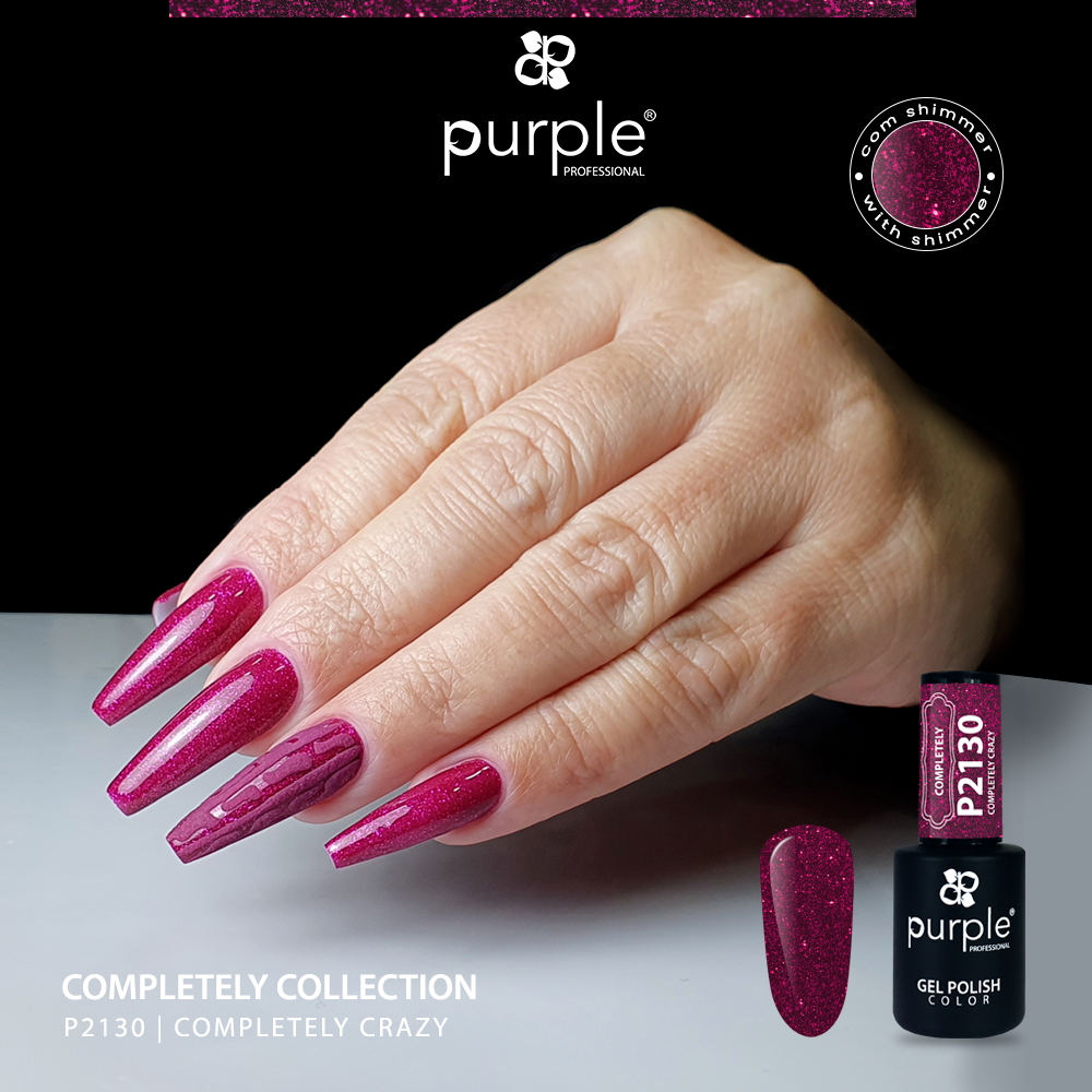 Gel Polish Completely Crazy glitter - Pipa Cosmetics Purple Professional®