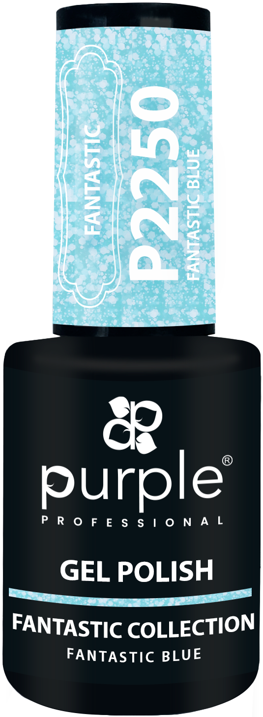 Gel Polish Fantastic Blue flakes - Pipa Cosmetics Purple Professional®