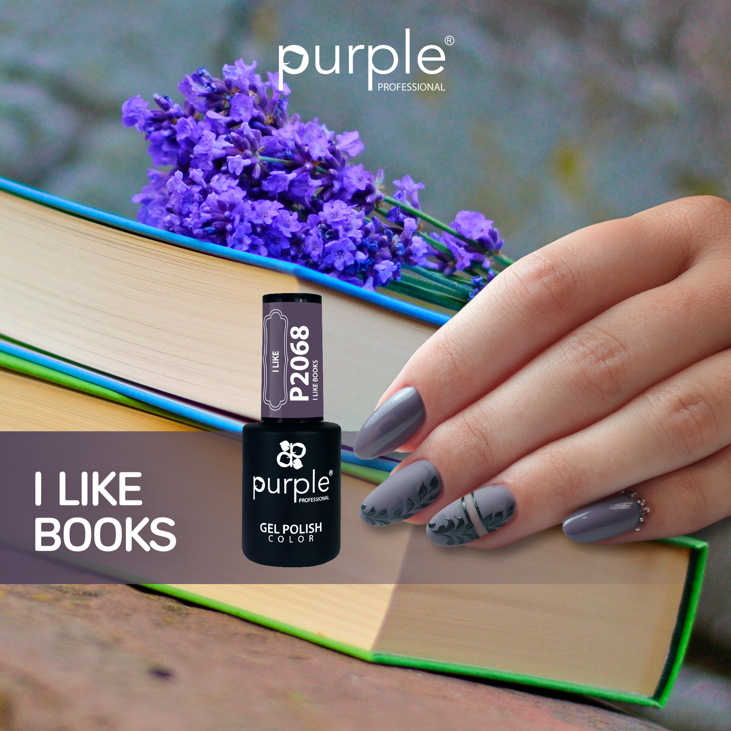 Gel Polish I Like Books - Pipa Cosmetics Purple Professional®