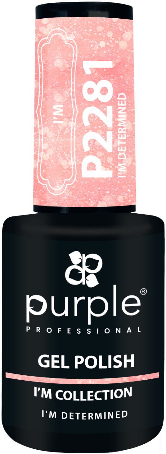 Gel Polish I'm Determined flakes - Pipa Cosmetics Purple Professional®
