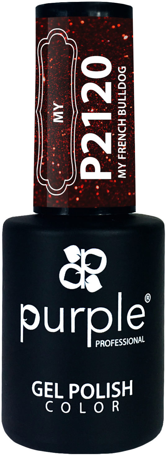 Gel Polish My French Bulldog glitter - Pipa Cosmetics Purple Professional®