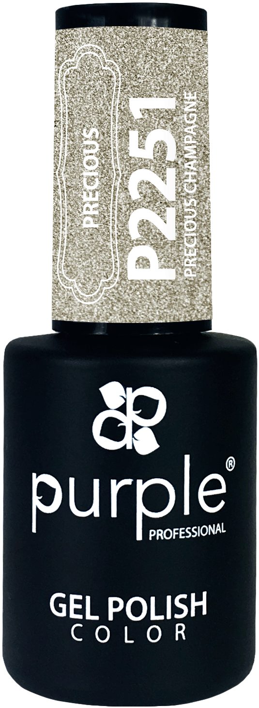 Gel Polish Precious Champagne glitter - Pipa Cosmetics Purple Professional®