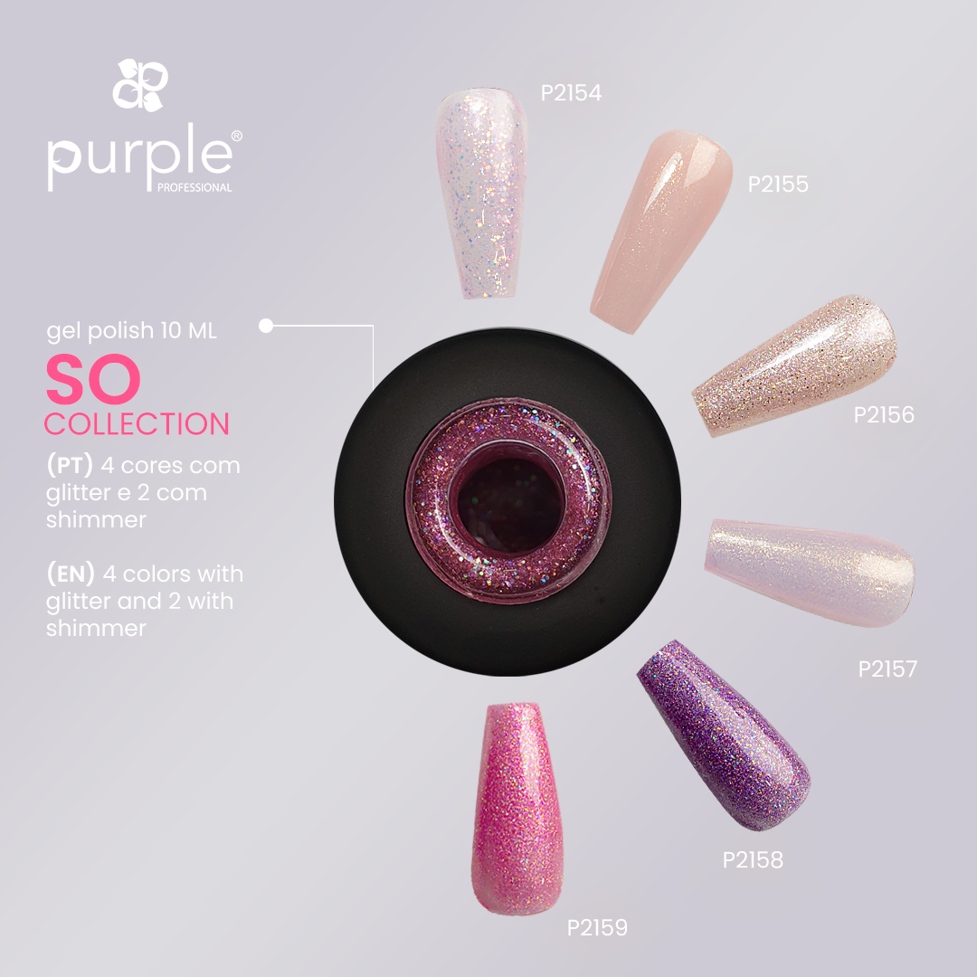 Gel Polish So Beautiful glitter - Pipa Cosmetics Purple Professional®