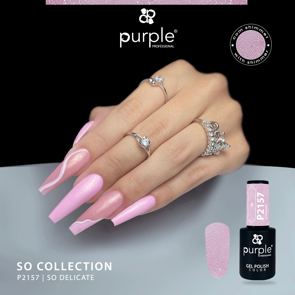 Gel Polish So Delicate glitter - Pipa Cosmetics Purple Professional®