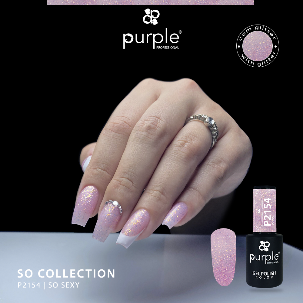 Gel Polish So Sexy glitter - Pipa Cosmetics Purple Professional®