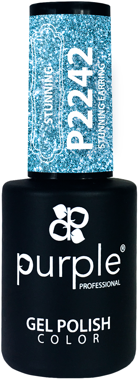 Gel Polish Stunning Earring glitter - Pipa Cosmetics Purple Professional®