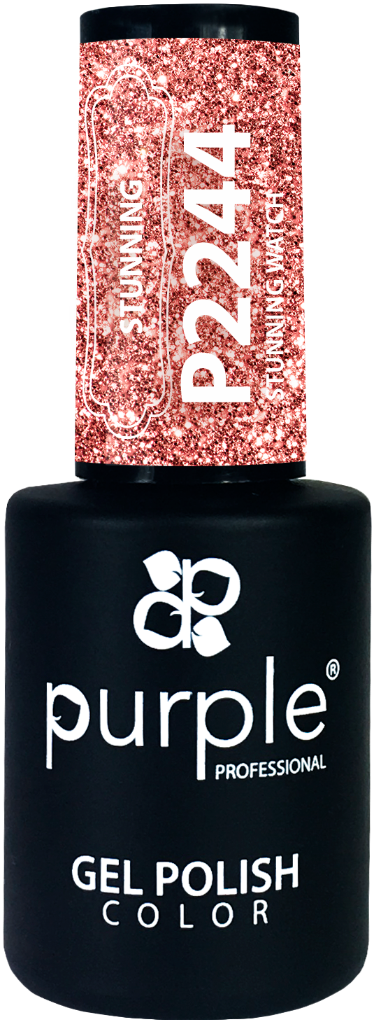 Gel Polish Stunning Watch glitter - Pipa Cosmetics Purple Professional®