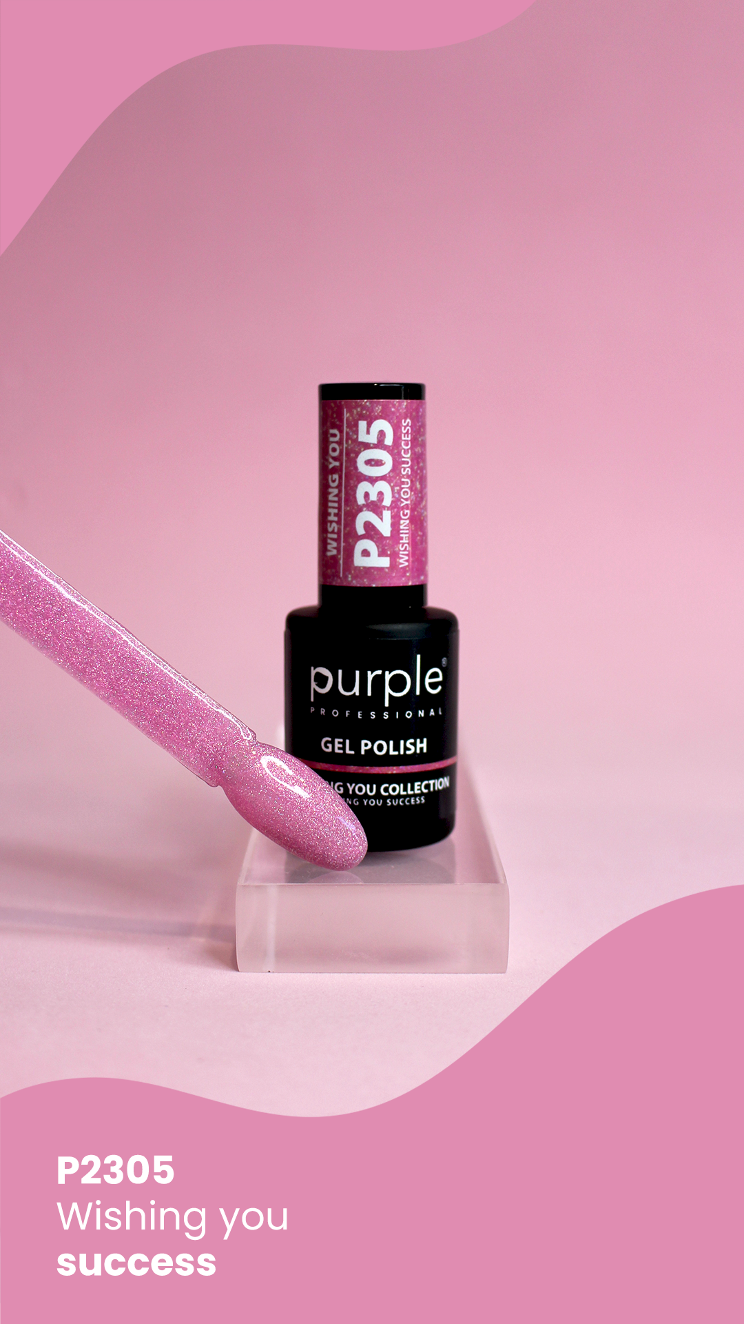 Gel Polish Wishing You Success Glitter - Pipa Cosmetics Purple Professional®