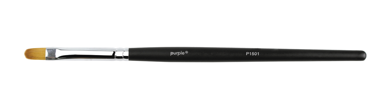 Gel and Acrygel Brush #8 Nylon Oval (wooden handle) - Pipa Cosmetics Purple Professional®