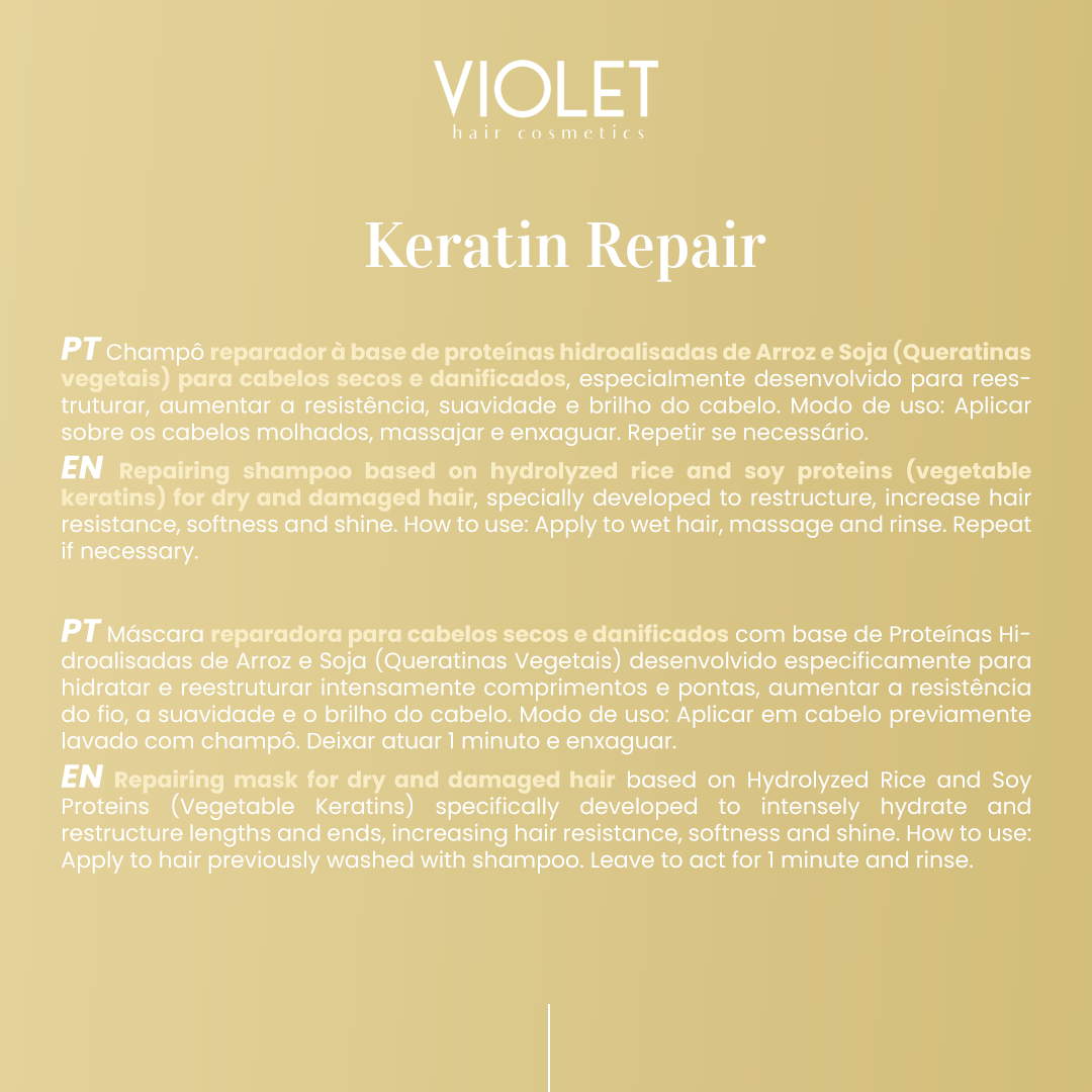 Hair Mask Keratin Repair - Pipa Cosmetics Violet Hair Cosmetics®