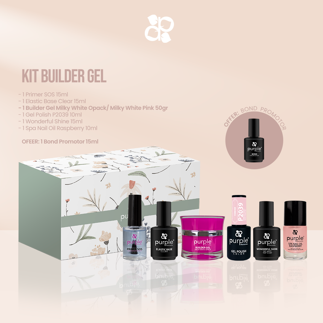 Kit Builder Gel - Milky Pink - Pipa Cosmetics Purple Professional®