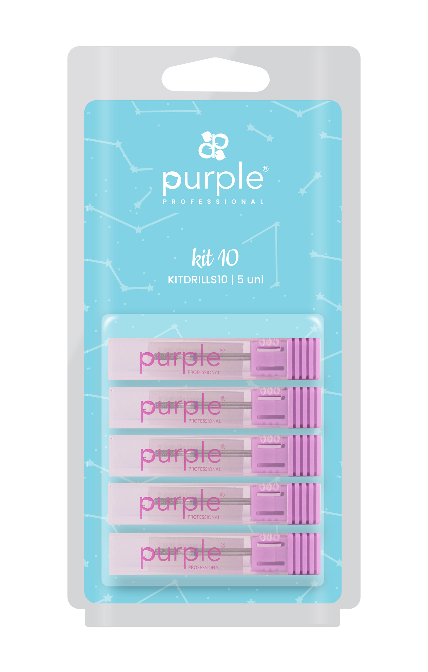 Kit Drills 10 - Pipa Cosmetics Purple Professional®
