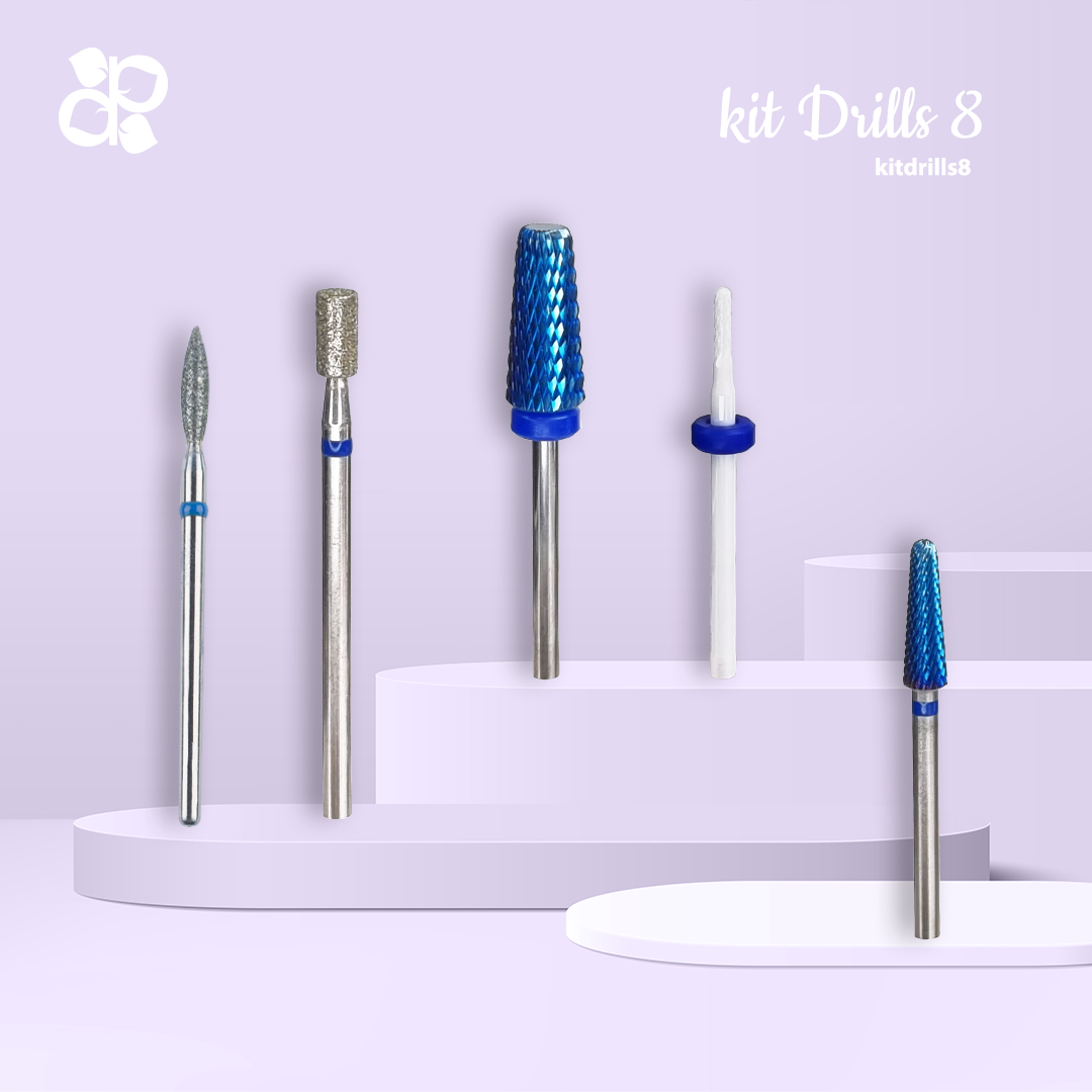 Kit Drills 8 - Pipa Cosmetics Purple Professional®