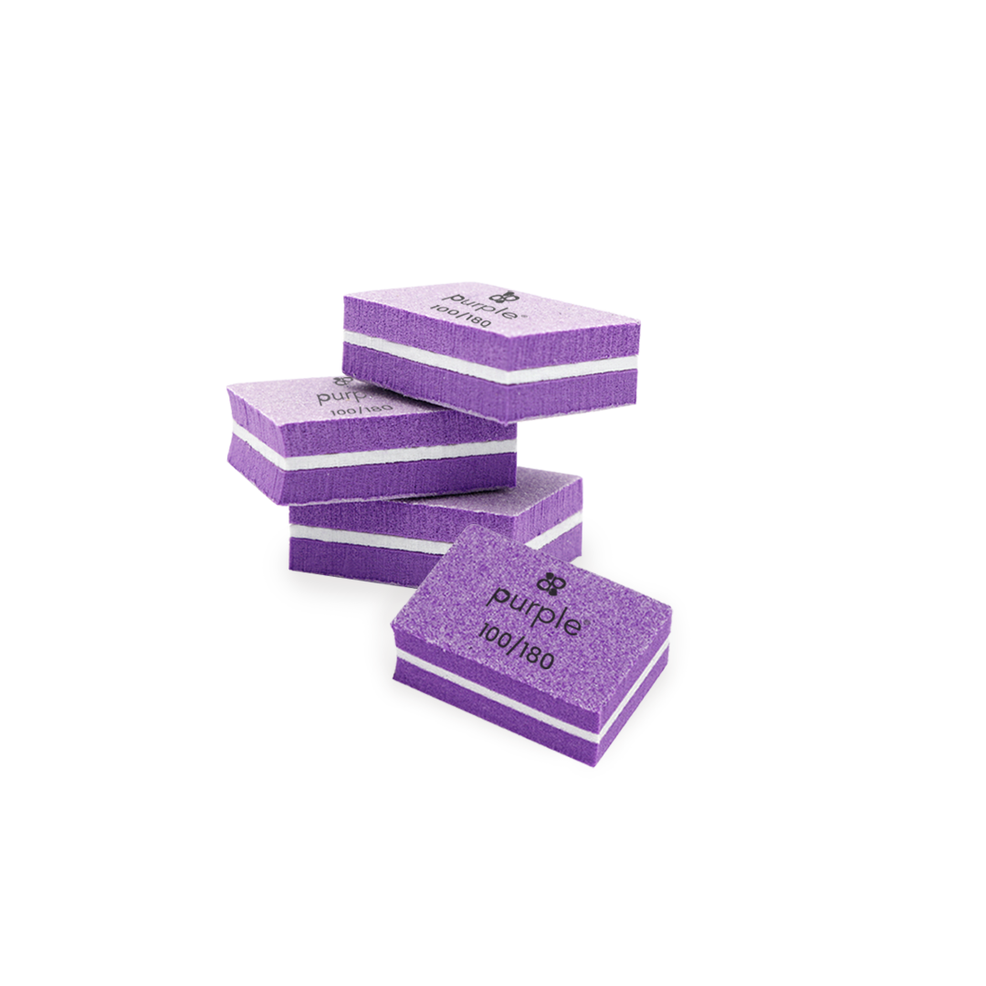 Mini Nail File Buffer 100/180 - Pipa Cosmetics Purple Professional®