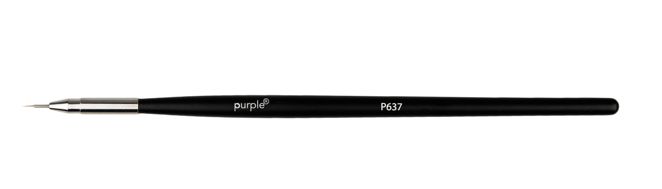 Nail Art Extra Thin Brush #000 (wooden handle) - Pipa Cosmetics Purple Professional®