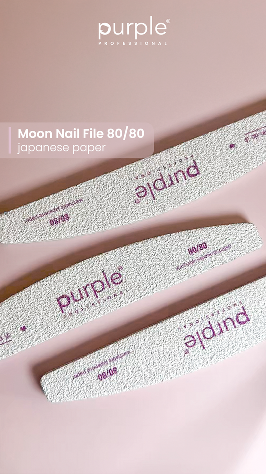Nail File Moon 80/80 Japanese Paper - Pipa Cosmetics Purple Professional®