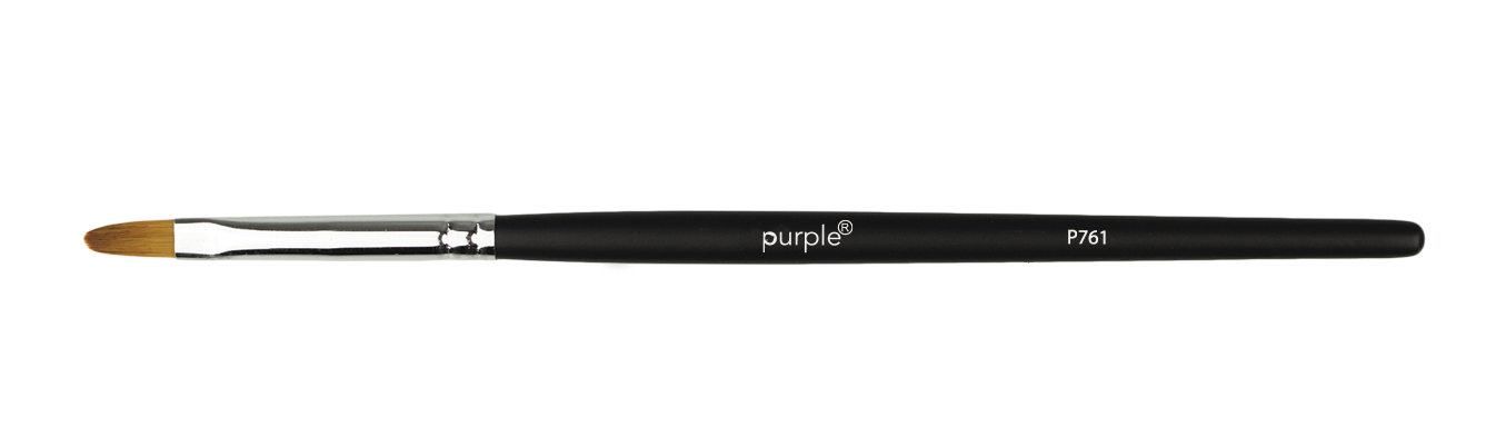 Nylon Gel Brush #4 Oval (wooden handle) - Pipa Cosmetics Purple Professional®