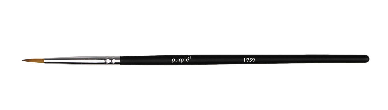 Nylon Nail Art Brush #6 (wooden handle) - Pipa Cosmetics Purple Professional®