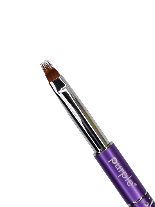Nylon Nail Art Fork Brush (metallic handle) - Pipa Cosmetics Purple Professional®