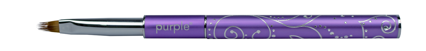 Nylon Nail Art Fork Brush (metallic handle) - Pipa Cosmetics Purple Professional®