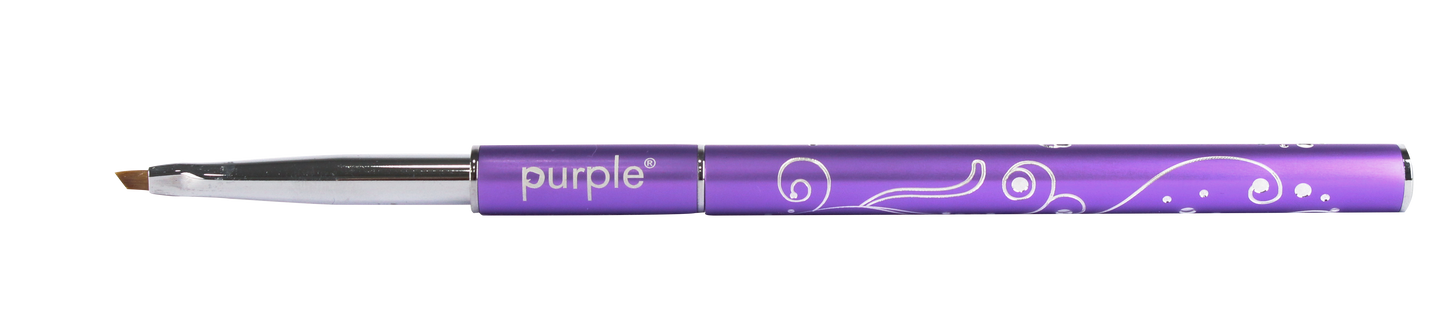 Nylon Nail Art One Stroke XS Brush 3mm/4mm (metallic handle) - Pipa Cosmetics Purple Professional®