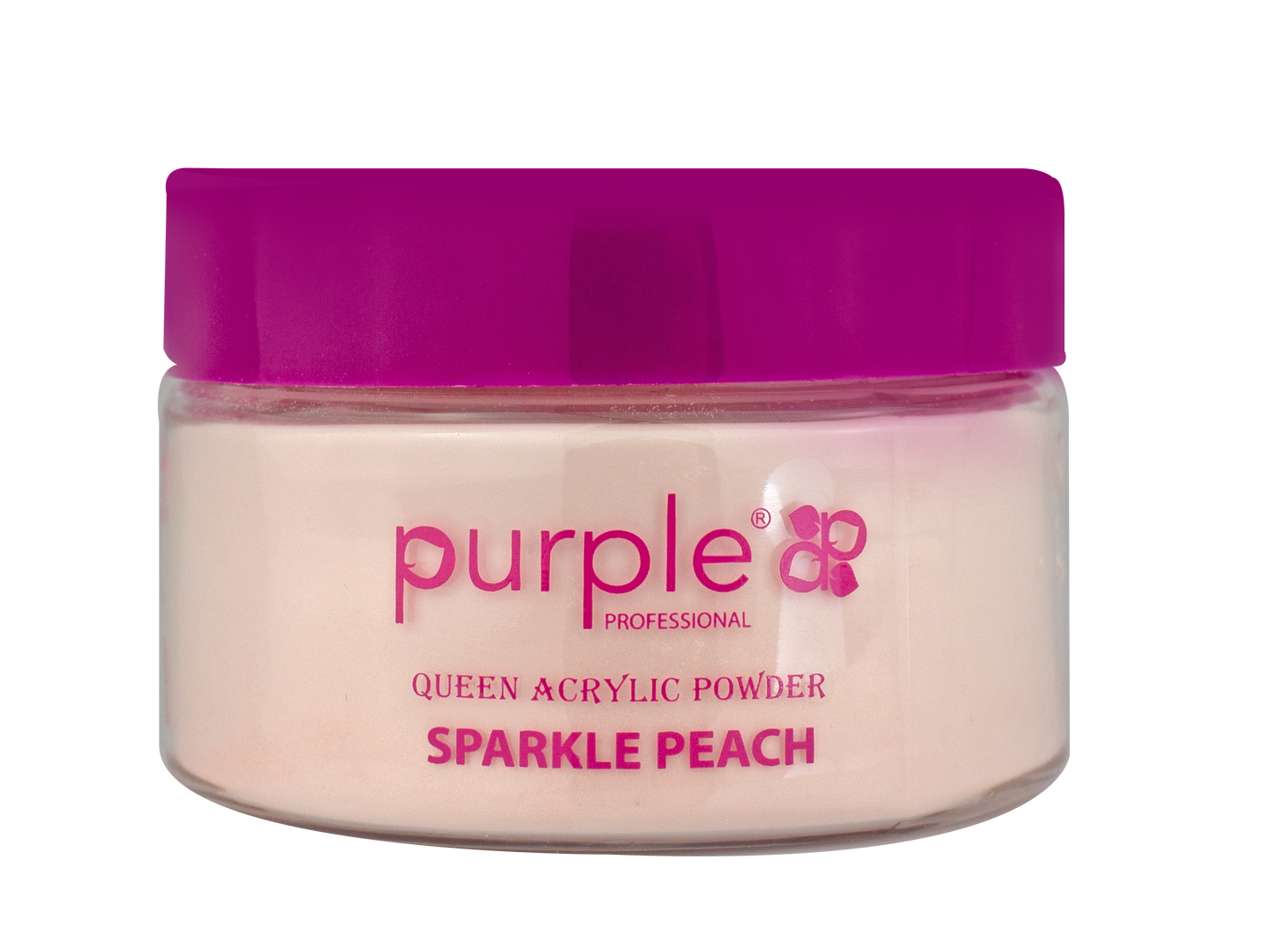 Queen Acryl Poeder Sparkle Perzik 50gr