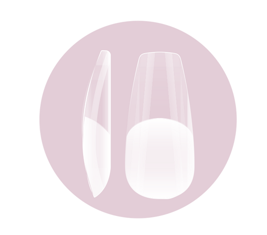 Soft Gel Tips Press On - Ballerina - Medium Half Matte