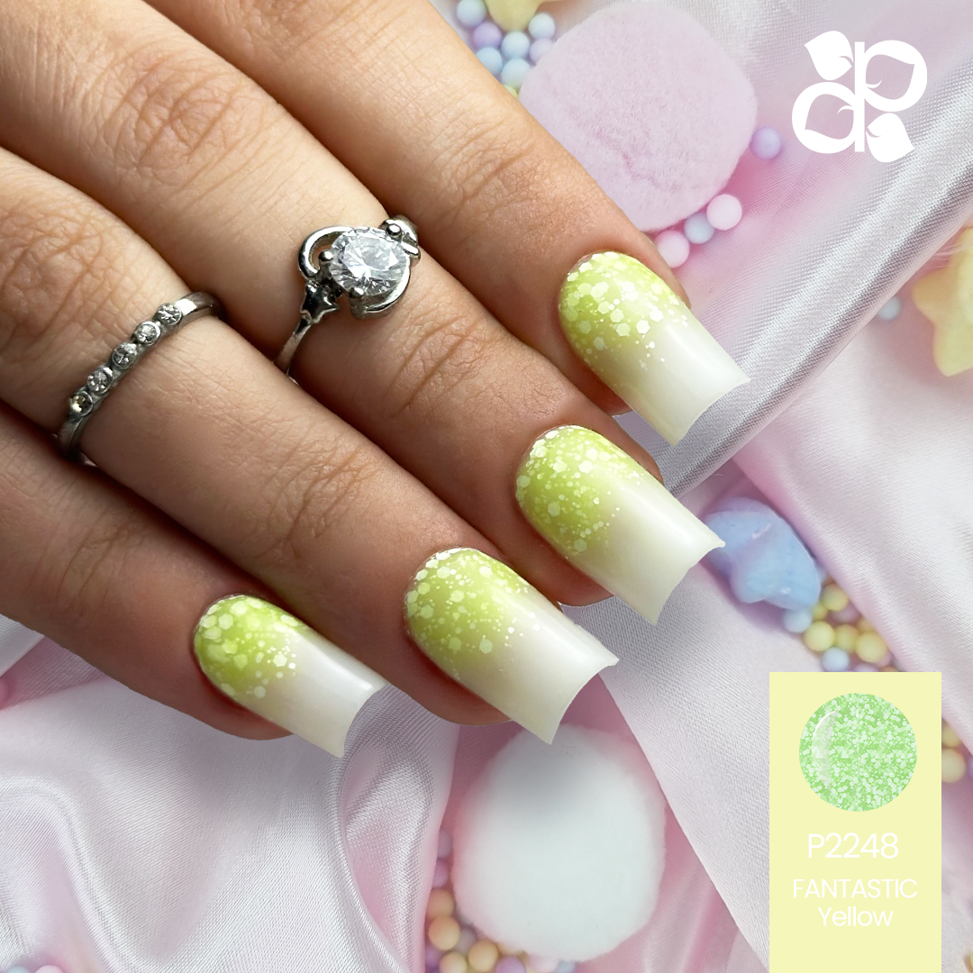 Gel Polish Fantastische Gele vlokken