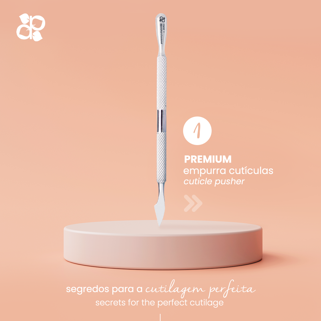 Premium Cuticle Pusher 1 130mm (japanese stainless steel) - Pipa Cosmetics Purple Professional®