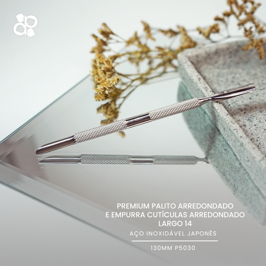 Premium Rounded Stick and Large Rounded Cuticle Pusher 14 - 130mm - Pipa Cosmetics Purple Professional®