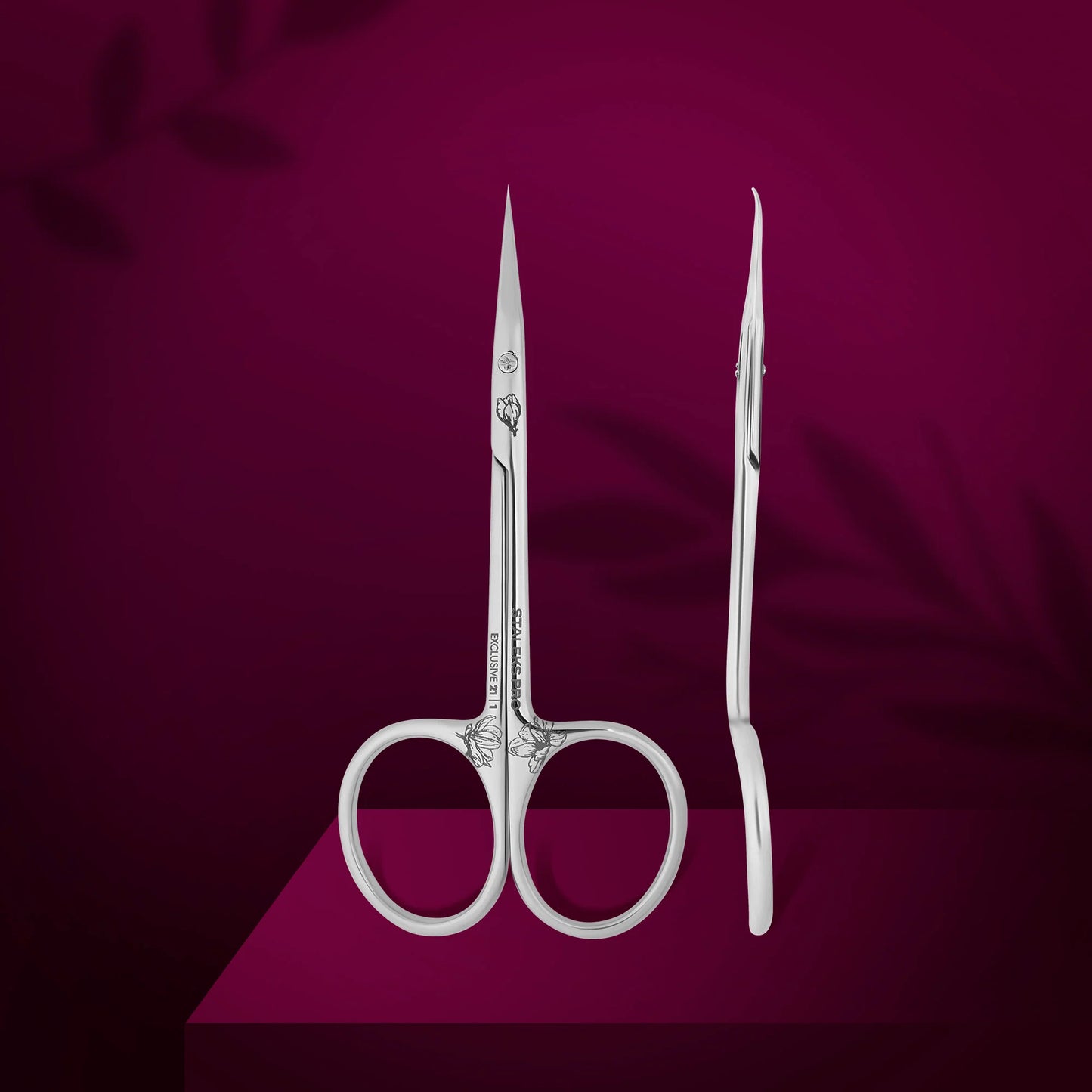 Professional Cuticle Scissors with Hook EXCLUSIVE 21 TYPE 1 (Magnolia) - Pipa Cosmetics Staleks Pro