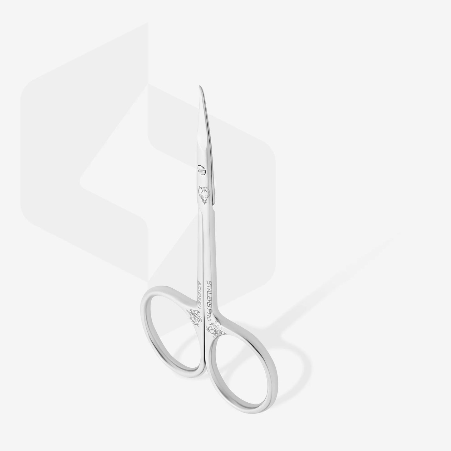 Professional cuticle scissors with hook EXCLUSIVE 23 TYPE 1 (magnolia) - Pipa Cosmetics Staleks Pro